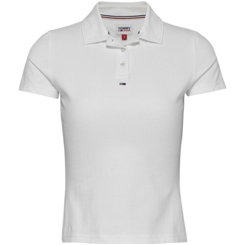 vaatteet Naiset T-paidat & Poolot Tommy Jeans DW0DW15847 Valkoinen