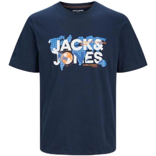 vaatteet Miehet Lyhythihainen t-paita Jack & Jones  Sininen
