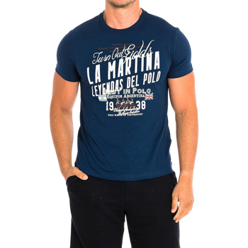 vaatteet Miehet Lyhythihainen t-paita La Martina SMR304-JS206-07017 Laivastonsininen