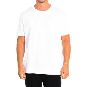 vaatteet Miehet Lyhythihainen t-paita La Martina TMR309-JS206-00001 Valkoinen