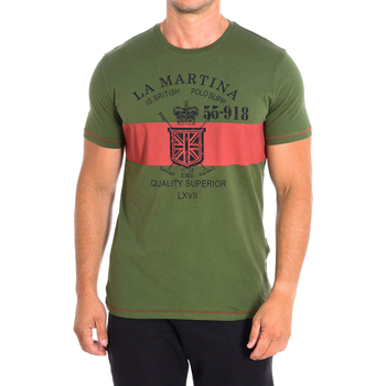 vaatteet Miehet Lyhythihainen t-paita La Martina TMRE31-JS206-03175 Vihreä