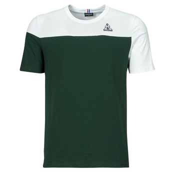 vaatteet Miehet Lyhythihainen t-paita Le Coq Sportif BAT TEE SS N°3 M Valkoinen / Vihreä