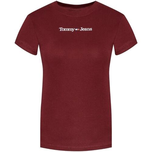 vaatteet Naiset Lyhythihainen t-paita Tommy Hilfiger  Punainen