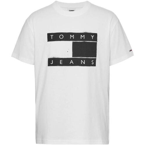 vaatteet Miehet Lyhythihainen t-paita Tommy Hilfiger  Valkoinen