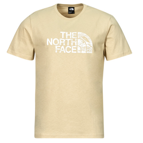 vaatteet Miehet Lyhythihainen t-paita The North Face WOODCUT Beige