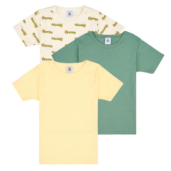 vaatteet Pojat Lyhythihainen t-paita Petit Bateau A0A8I X3 Keltainen / Vihreä / Monivärinen