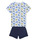 vaatteet Lapset pyjamat / yöpaidat Petit Bateau A0ABD X2 Sininen / Keltainen