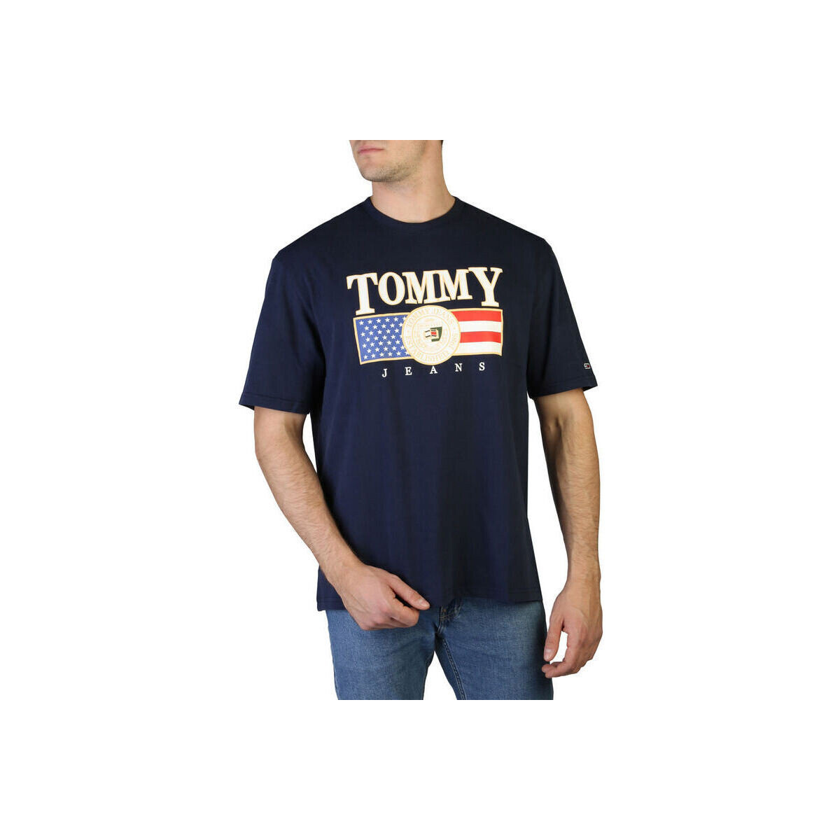 vaatteet Miehet Lyhythihainen t-paita Tommy Hilfiger - dm0dm15660 Sininen