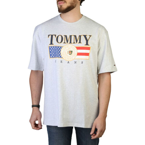vaatteet Miehet Lyhythihainen t-paita Tommy Hilfiger - dm0dm15660 Harmaa