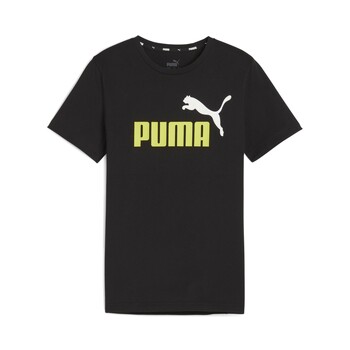 vaatteet Pojat Lyhythihainen t-paita Puma ESS+ 2 COL LOGO TEE B Musta