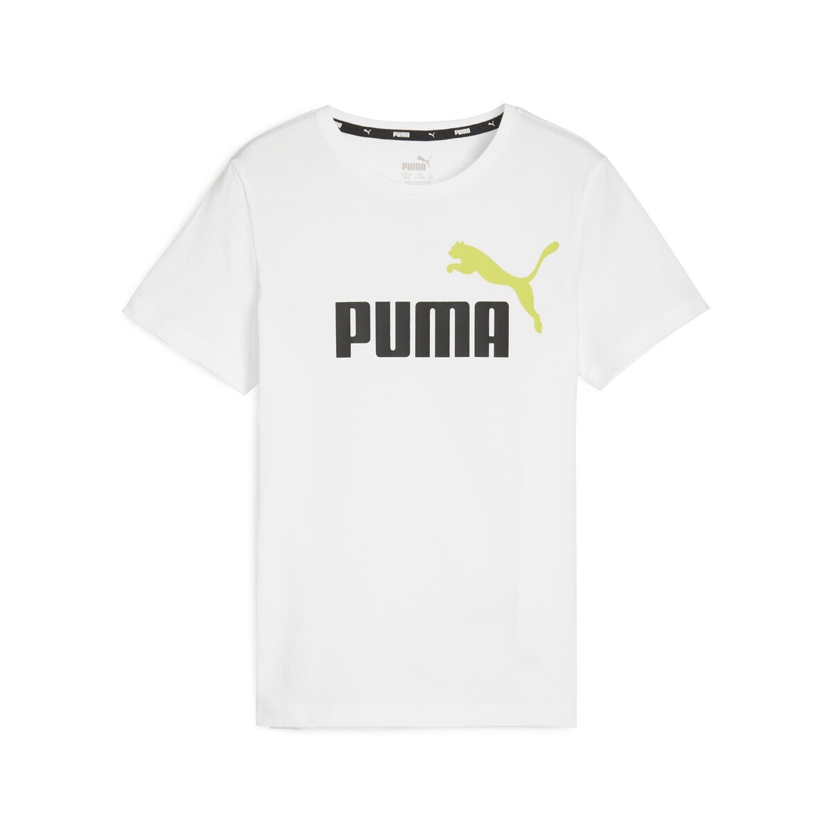 vaatteet Pojat Lyhythihainen t-paita Puma ESS+ 2 COL LOGO TEE B Valkoinen