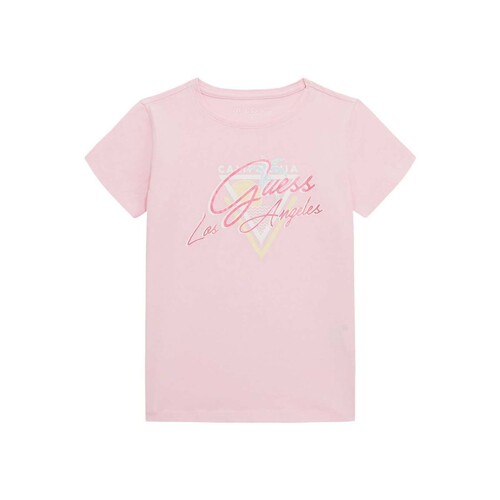 vaatteet Tytöt Lyhythihainen t-paita Guess SS SHIRT Vaaleanpunainen