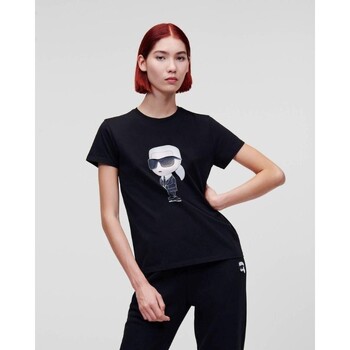 vaatteet Naiset T-paidat & Poolot Karl Lagerfeld  Musta