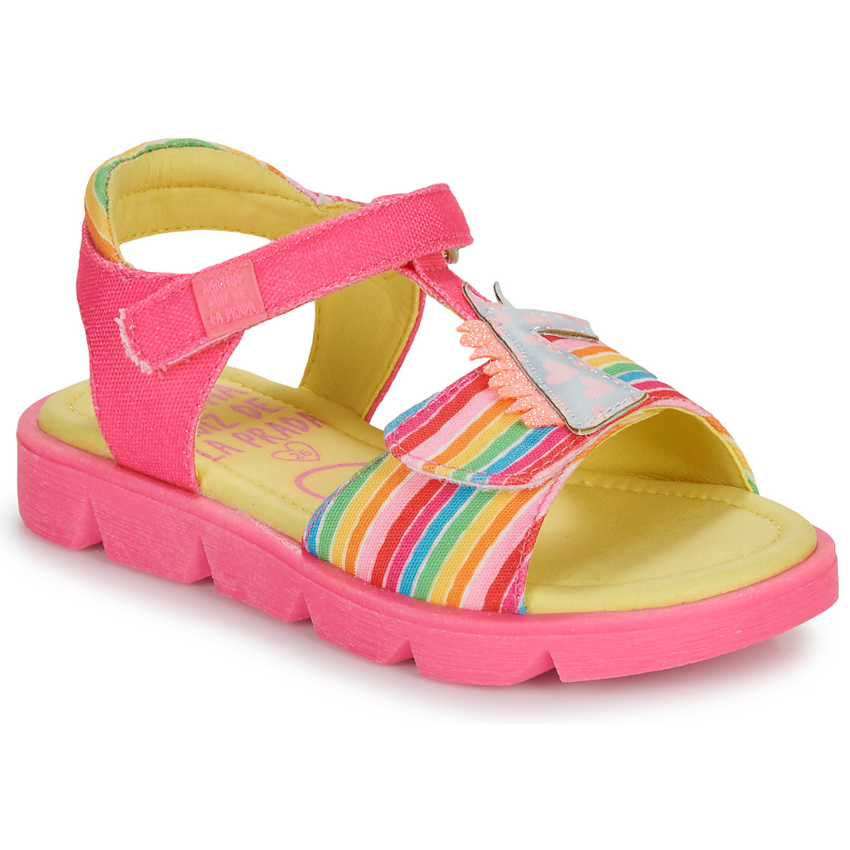 kengät Tytöt Sandaalit ja avokkaat Agatha Ruiz de la Prada SANDALIA UNICORNIO Vaaleanpunainen / Monivärinen
