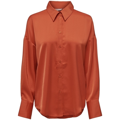 vaatteet Naiset Topit / Puserot Only Marta Oversize Shirt - Tigerlily Oranssi
