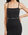 vaatteet Naiset Lyhyt mekko Calvin Klein Jeans LOGO ELASTIC STRAPPY DRESS Musta