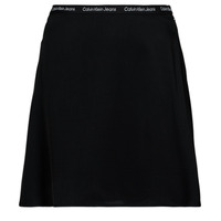 vaatteet Naiset Hame Calvin Klein Jeans LOGO ELASTIC SKIRT Musta