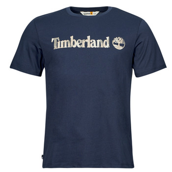 Timberland Camo Linear Logo Short Sleeve Tee Laivastonsininen