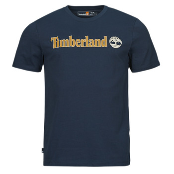 vaatteet Miehet Lyhythihainen t-paita Timberland Linear Logo Short Sleeve Tee Laivastonsininen