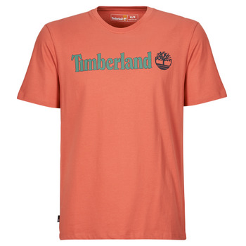 vaatteet Miehet Lyhythihainen t-paita Timberland Linear Logo Short Sleeve Tee Ruskea