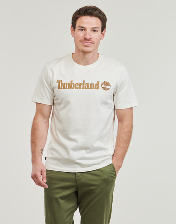 Timberland Linear Logo Short Sleeve Tee Valkoinen