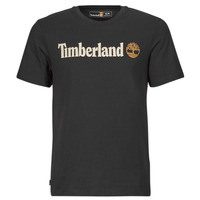vaatteet Miehet Lyhythihainen t-paita Timberland Linear Logo Short Sleeve Tee Musta