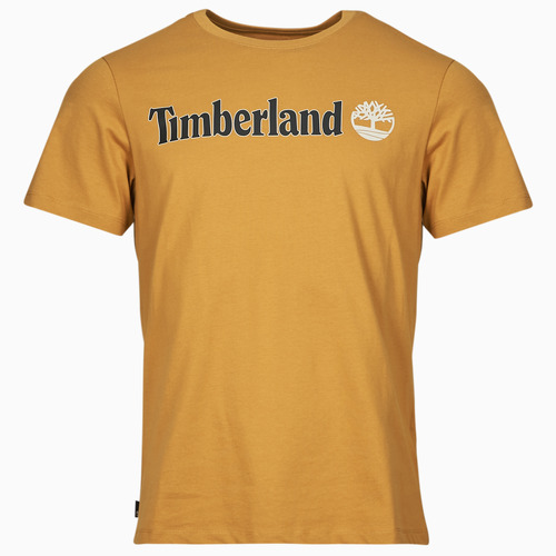 vaatteet Miehet Lyhythihainen t-paita Timberland Linear Logo Short Sleeve Tee Kamelinruskea