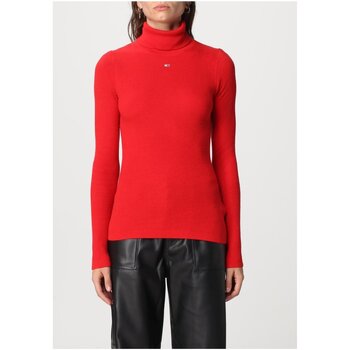 vaatteet Naiset Neulepusero Tommy Jeans DW0DW16537 Punainen
