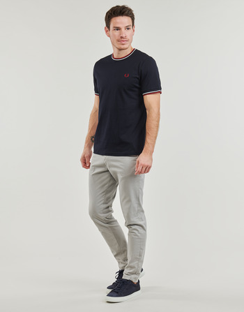 Fred Perry TWIN TIPPED T-SHIRT Laivastonsininen
