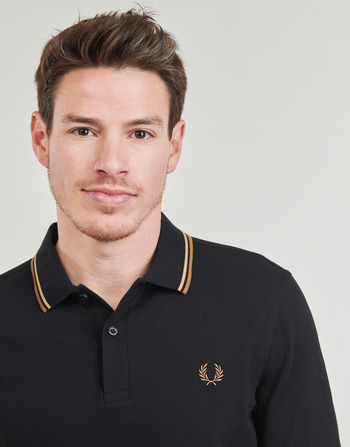 Fred Perry TWIN TIPPED FRED PERRY SHIRT Musta / Ruskea