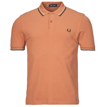 vaatteet Miehet Lyhythihainen poolopaita Fred Perry TWIN TIPPED FRED PERRY SHIRT Koralli
