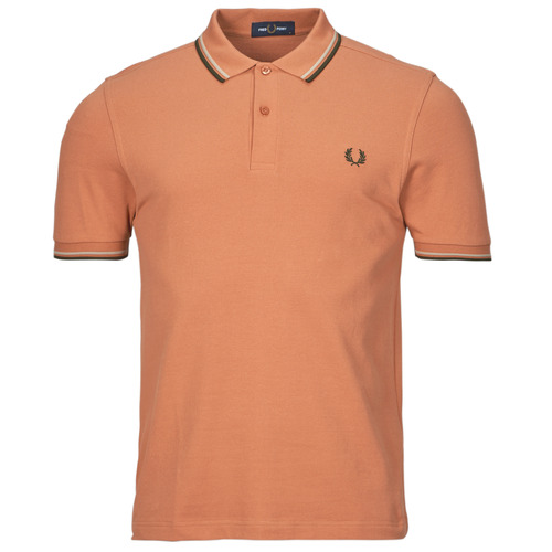vaatteet Miehet Lyhythihainen poolopaita Fred Perry TWIN TIPPED FRED PERRY SHIRT Koralli