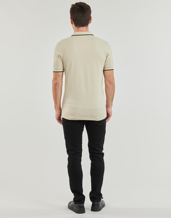 Fred Perry TWIN TIPPED FRED PERRY SHIRT Vaalea / Musta