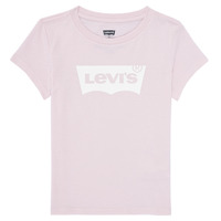 vaatteet Tytöt Lyhythihainen t-paita Levi's BATWING TEE Vaaleanpunainen / Valkoinen