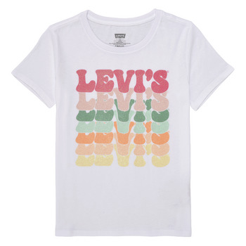 vaatteet Tytöt Lyhythihainen t-paita Levi's ORGANIC RETRO LEVIS SS TEE Monivärinen / Valkoinen