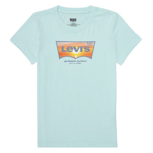vaatteet Pojat Lyhythihainen t-paita Levi's SUNSET BATWING TEE Sininen / Oranssi