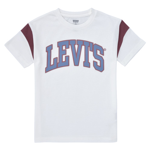 vaatteet Pojat Lyhythihainen t-paita Levi's LEVI'S PREP SPORT TEE Valkoinen / Sininen / Punainen