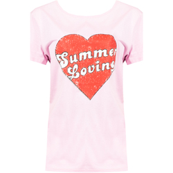 vaatteet Naiset Lyhythihainen t-paita Pinko 3U10J8 Y2TM | Mazurka 2 Vaaleanpunainen