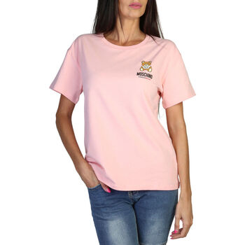 vaatteet Naiset Lyhythihainen t-paita Moschino A0784 4410 A0227 Pink Vaaleanpunainen