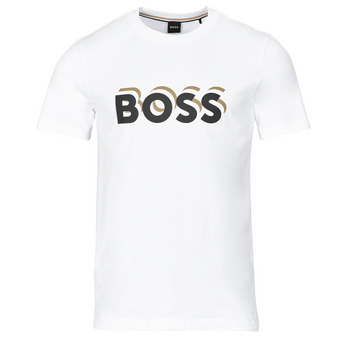 vaatteet Miehet Lyhythihainen t-paita BOSS Tiburt 427 Valkoinen