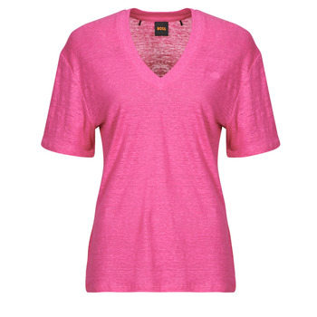 vaatteet Naiset Lyhythihainen t-paita BOSS C_Ela Vaaleanpunainen