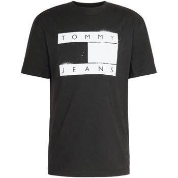 vaatteet Miehet Lyhythihainen t-paita Tommy Hilfiger  Musta