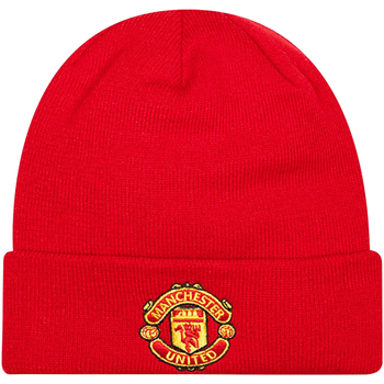 Asusteet / tarvikkeet Miehet Pipot New-Era Core Cuff Beanie Manchester United FC Hat Punainen