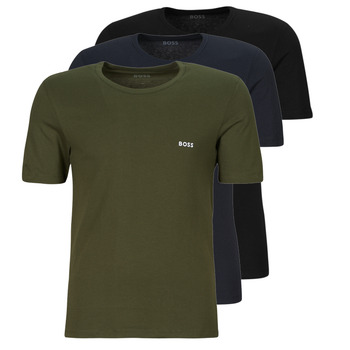 vaatteet Miehet Lyhythihainen t-paita BOSS TShirtRN 3P Classic Laivastonsininen / Khaki / Musta