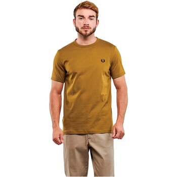 vaatteet Miehet Lyhythihainen t-paita Fred Perry CAMISETA HOMBRE   M3519 Ruskea