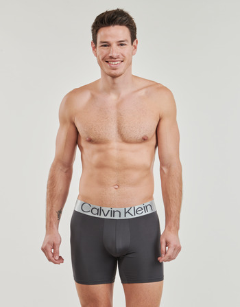 Calvin Klein Jeans BOXER BRIEF 3PK X3 Harmaa / Harmaa / Musta