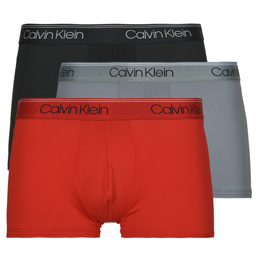 Alusvaatteet Miehet Bokserit Calvin Klein Jeans LOW RISE TRUNK 3PK X3 Musta / Punainen / Harmaa