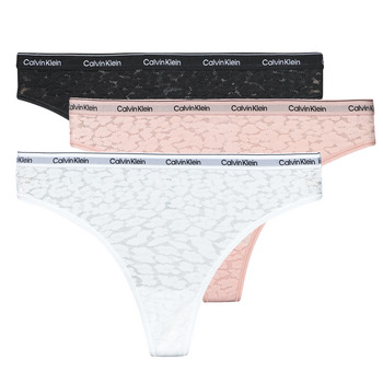 Alusvaatteet Naiset Tangat Calvin Klein Jeans BRAZILIAN 3PK X3 Musta / Valkoinen / Vaaleanpunainen