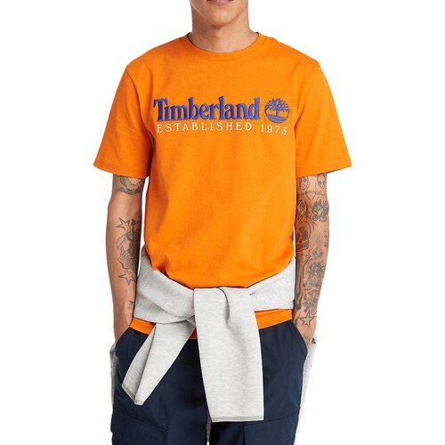 vaatteet Miehet Lyhythihainen t-paita Timberland 221876 Oranssi