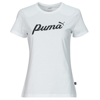 vaatteet Naiset Lyhythihainen t-paita Puma ESS+ BLOSSOM SCRIPT TEE Valkoinen